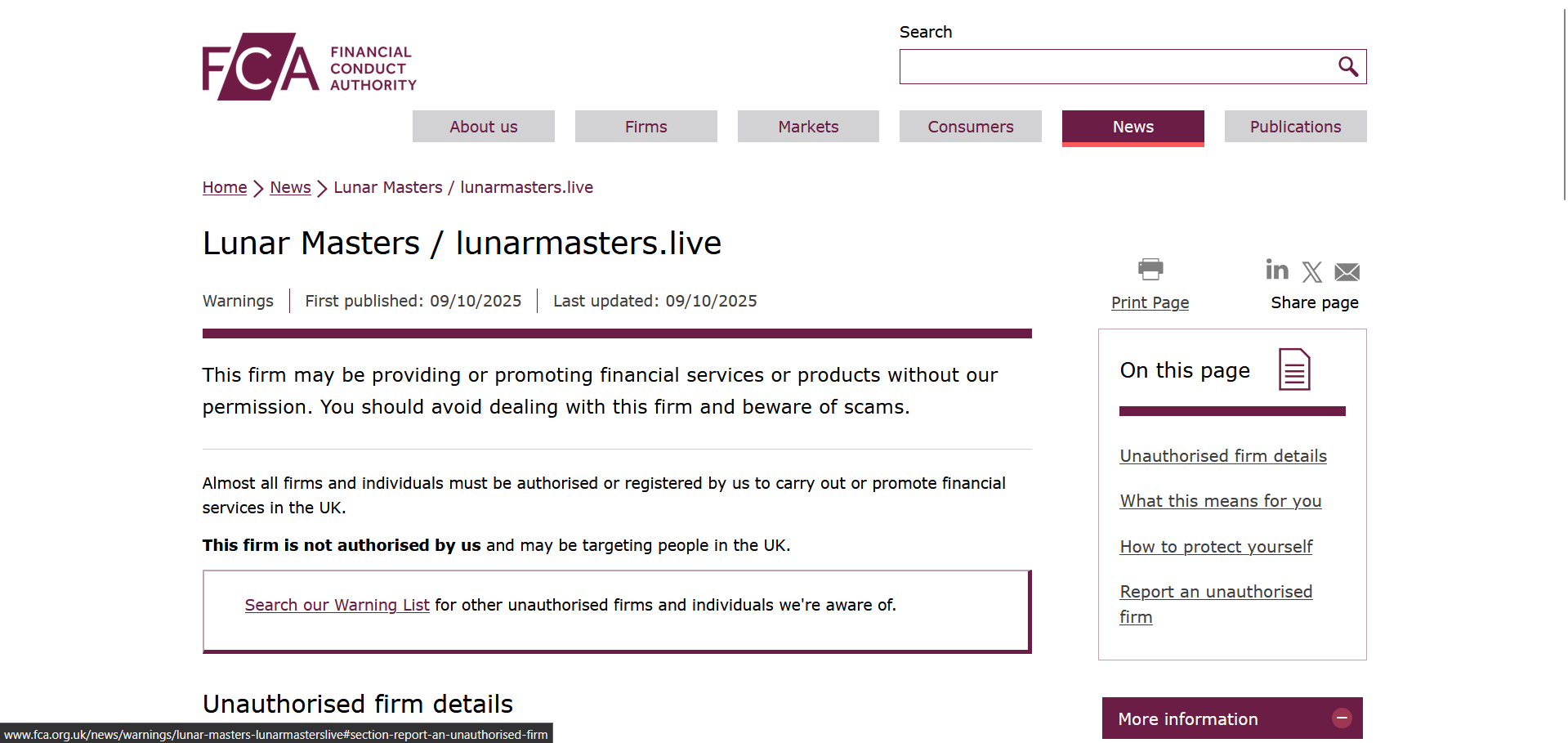 Lunar Masters scam review